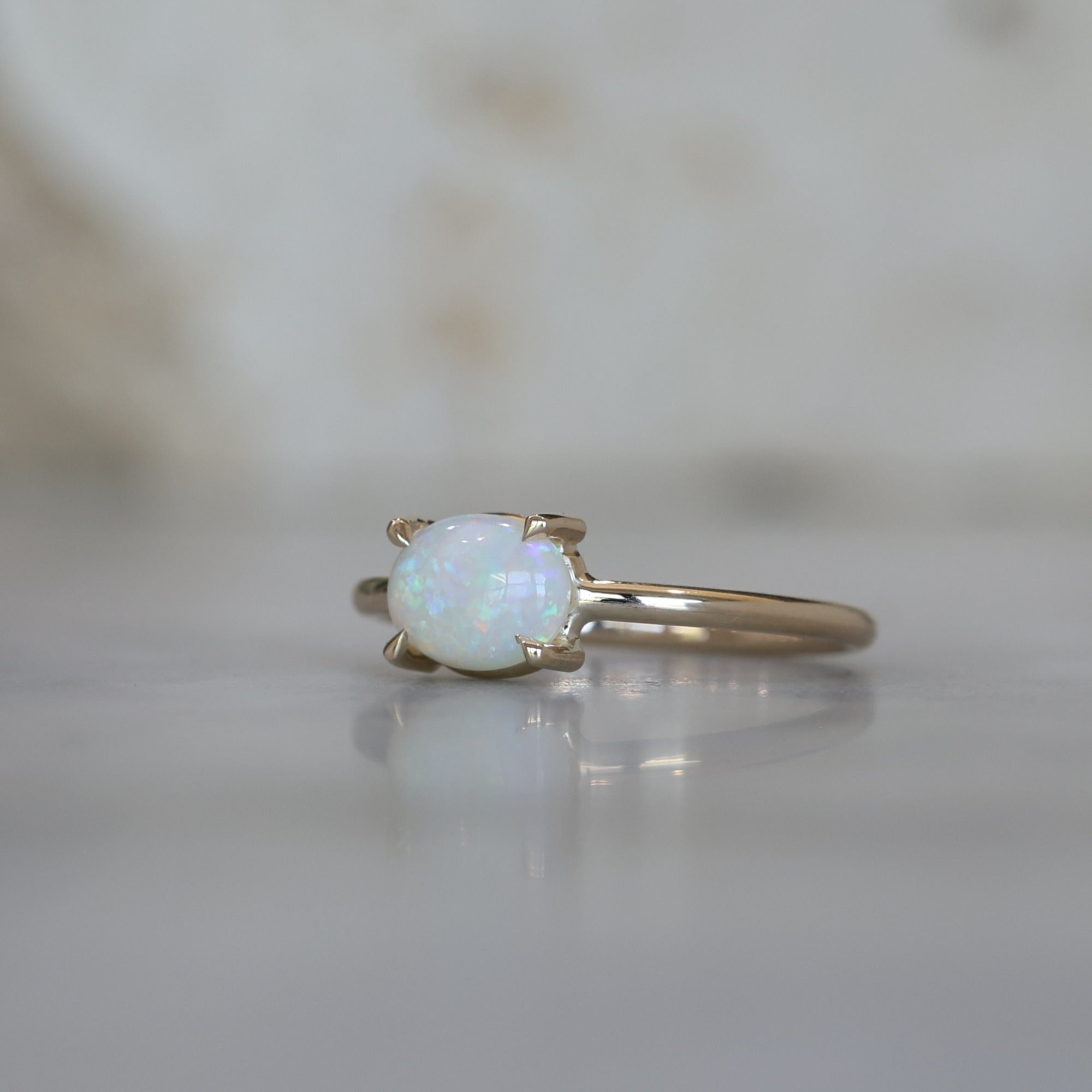 EAST WEST OVAL OPAL RING II