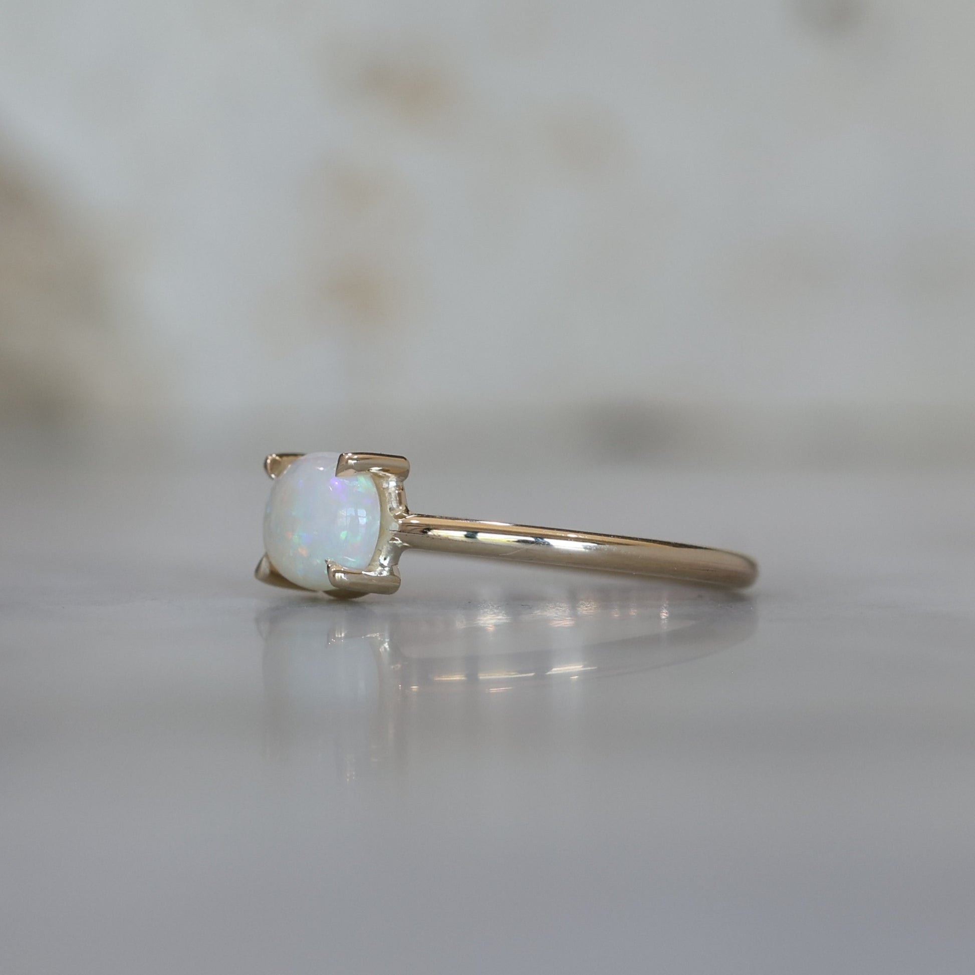 EAST WEST OVAL OPAL RING II