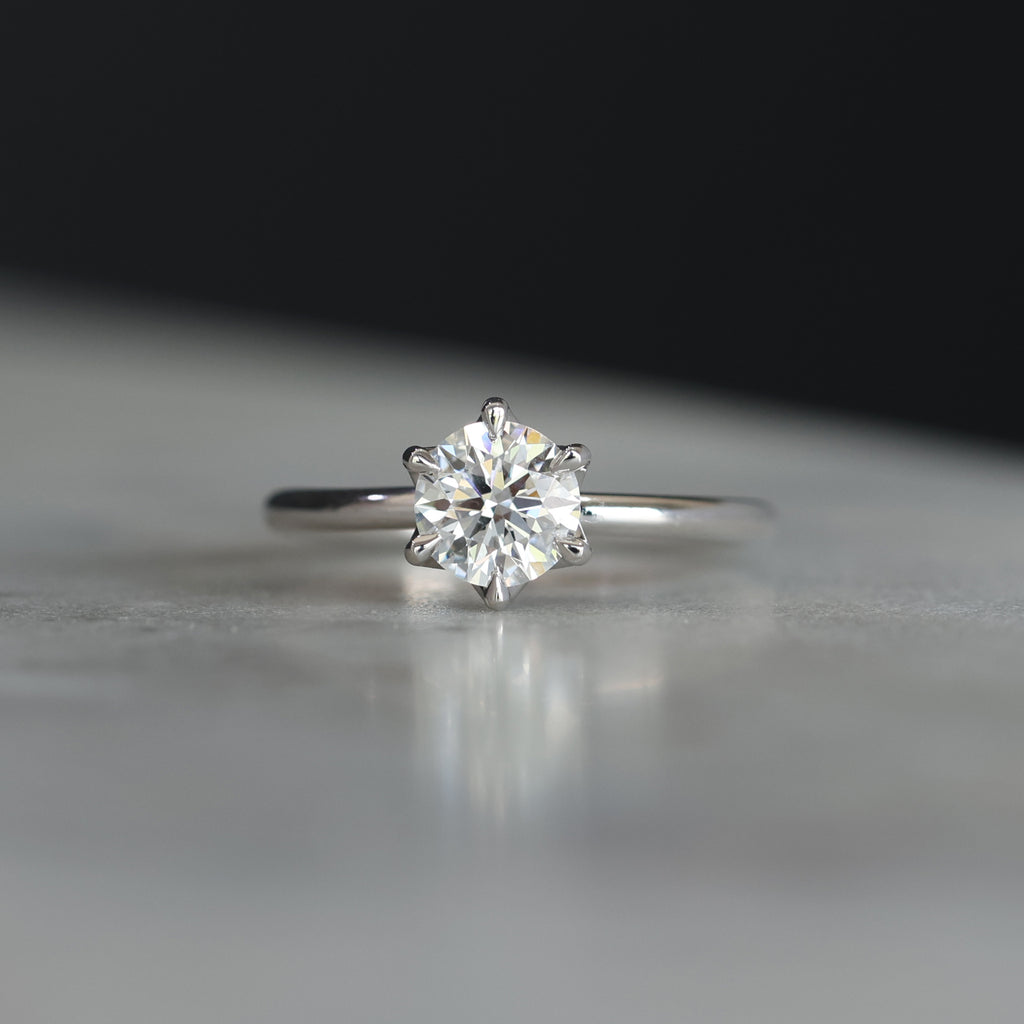 ROUND CUT LAB DIAMOND / LOTUS SOLITAIRE