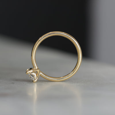 1.00ct Radiant Cut Diamond Solitaire engagement ring side profile