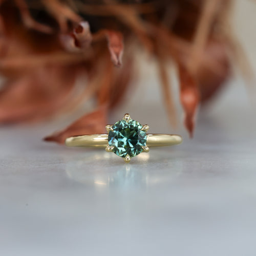 LOTUS | 1.03CT ROUND AUSTRALIAN SAPPHIRE SOLITAIRE ENGAGEMENT RING