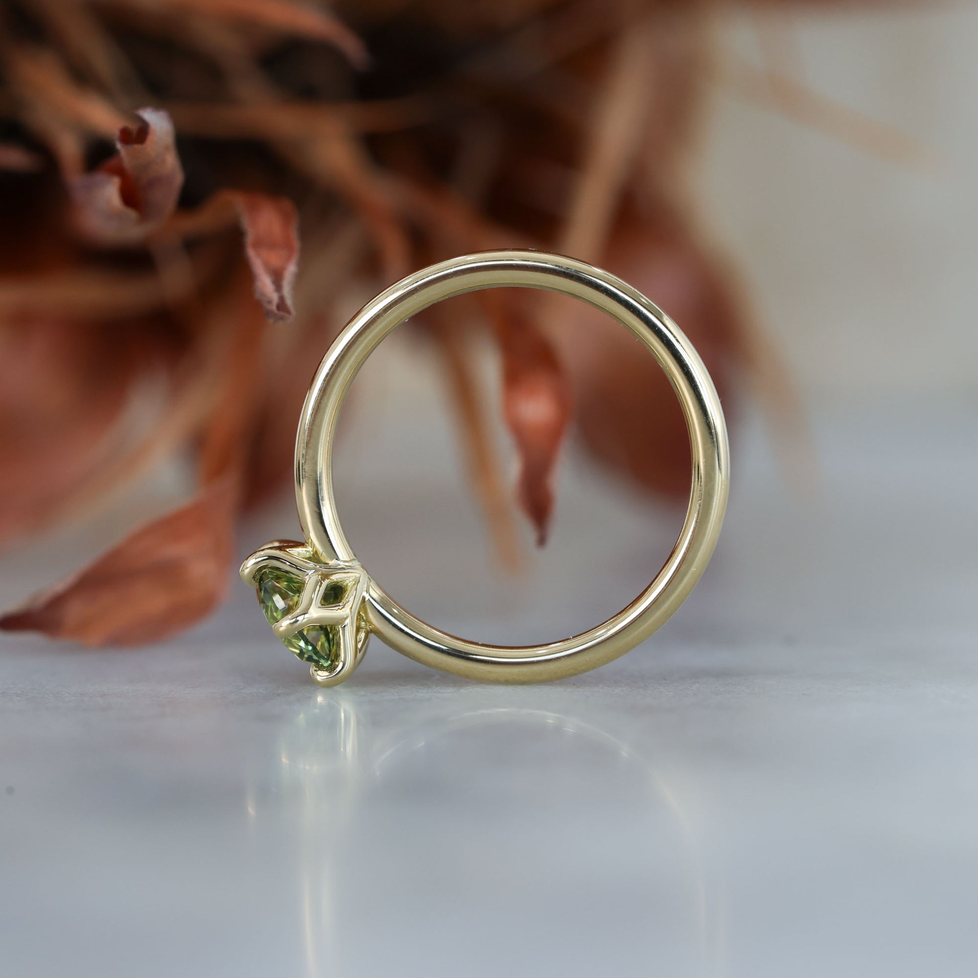 LOTUS | 1.03CT ROUND AUSTRALIAN SAPPHIRE SOLITAIRE ENGAGEMENT RING