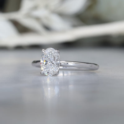 1.08ct Oval Diamond Solitaire engagement ring white gold