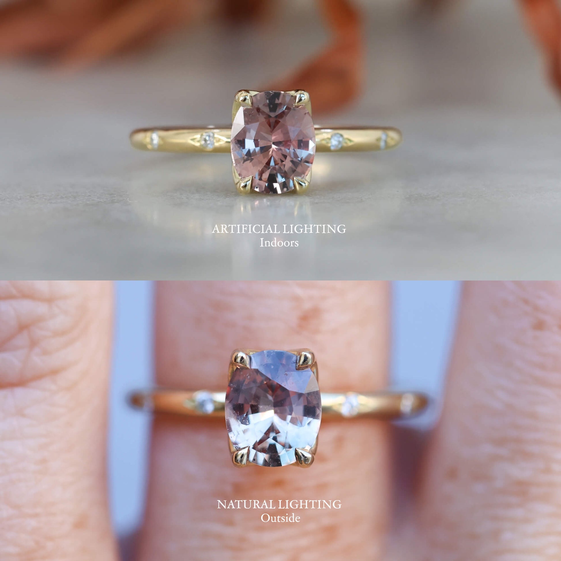 LOTUS STARDUST | 1.15CT OVAL CUT MADAGASCAN SAPPHIRE ENGAGEMENT RING