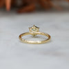 1.20ct round cut madagascan sapphire solitaire engagement ring, set in 18ct yellow gold back view