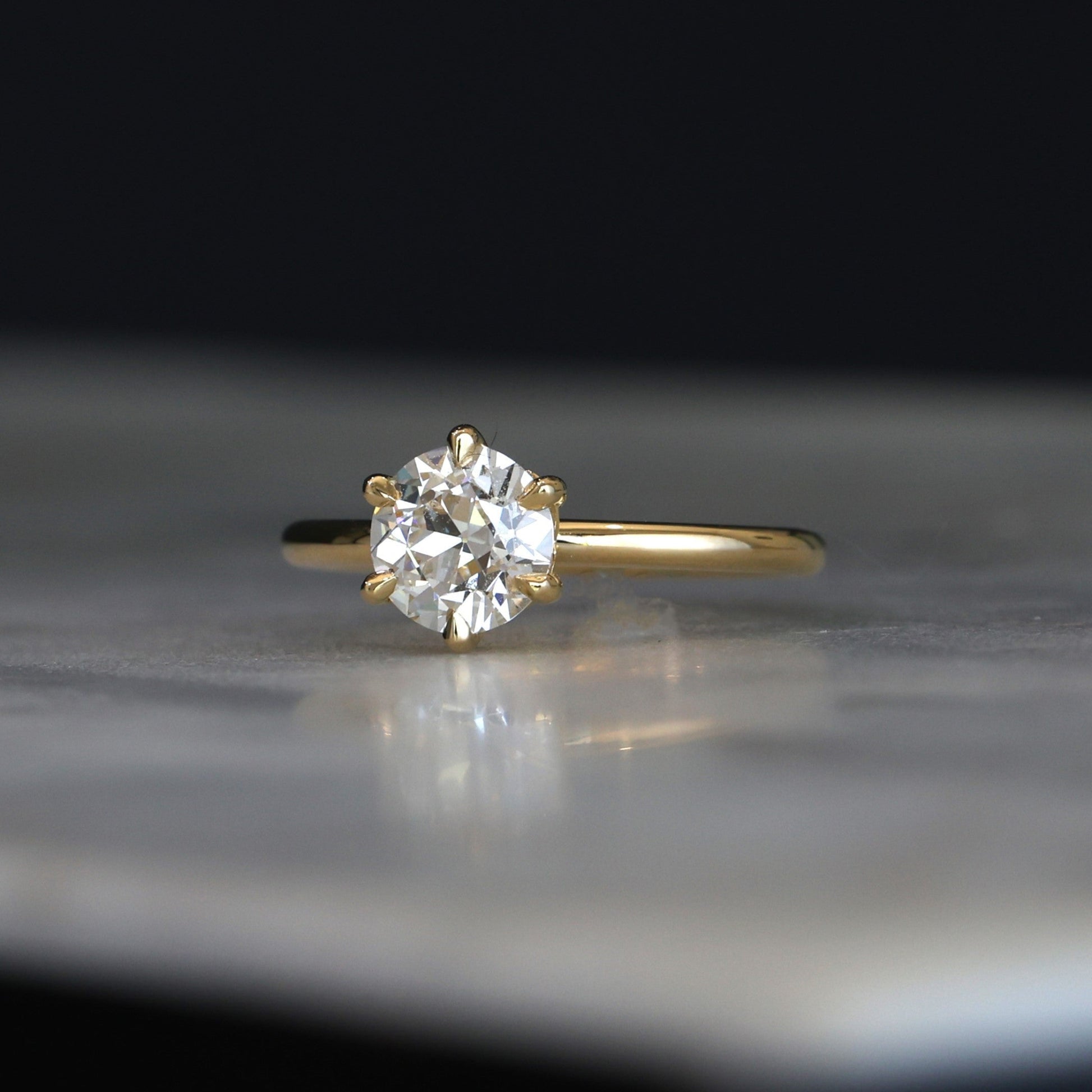 1.24ct Old European Style Cut Diamond engagement ring