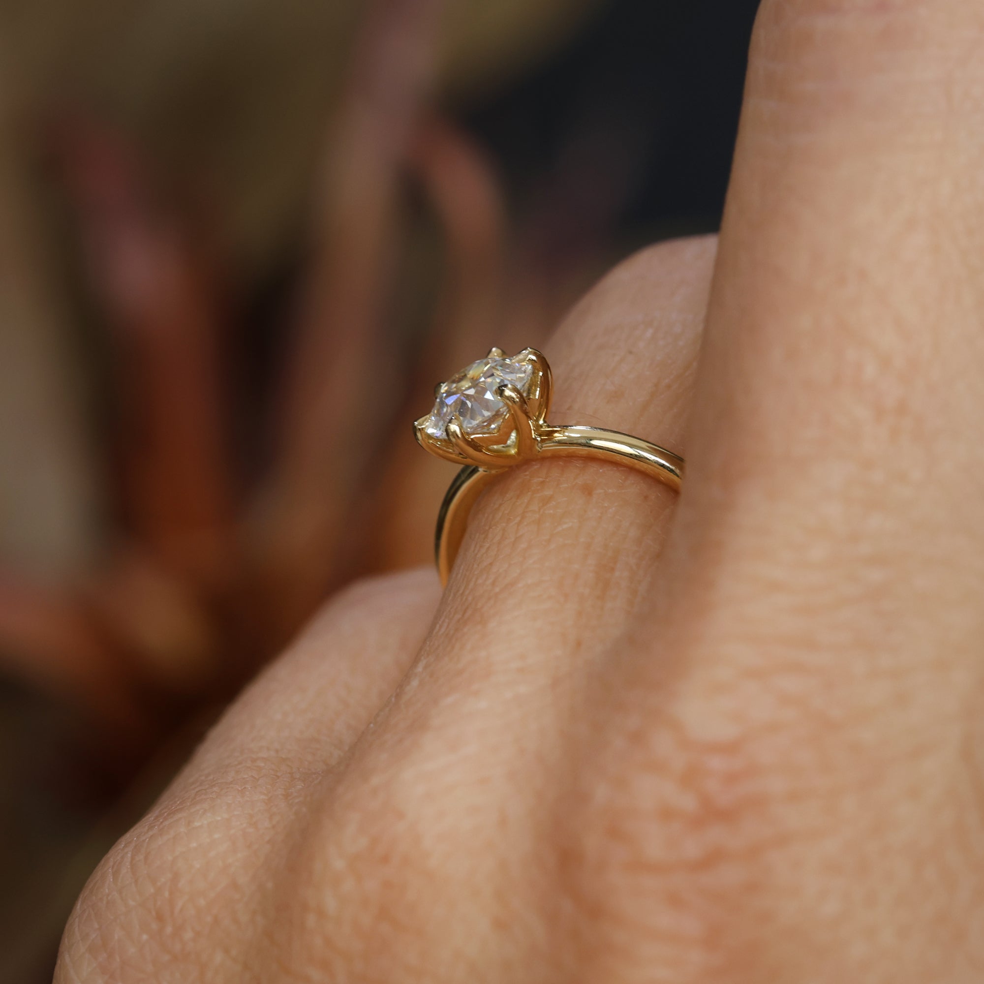 1.24ct Old European Style Cut Diamond engagement ring