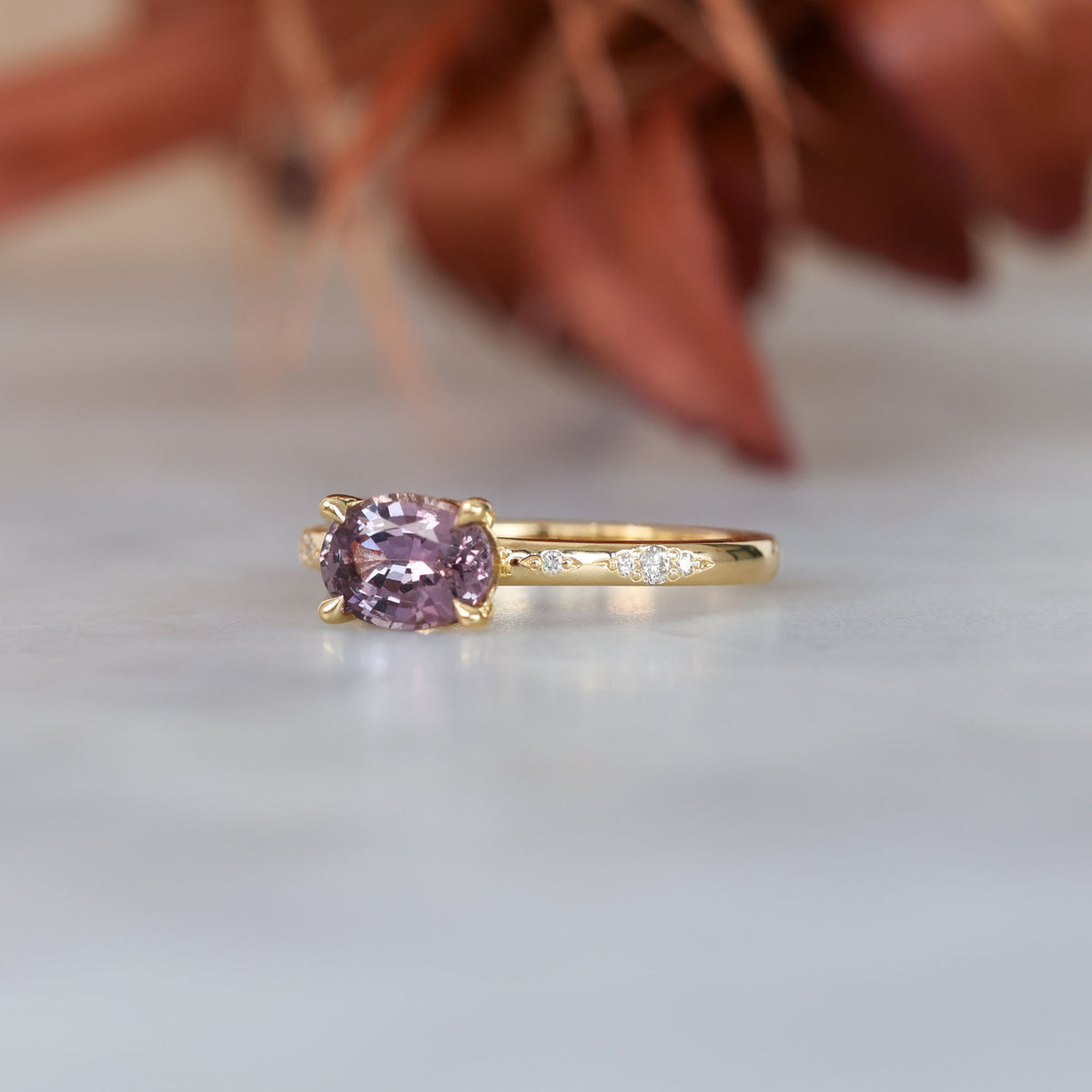 DUNE CELESTE | 1.33CT OVAL MADAGASCAN SAPPHIRE ENGAGEMENT RING