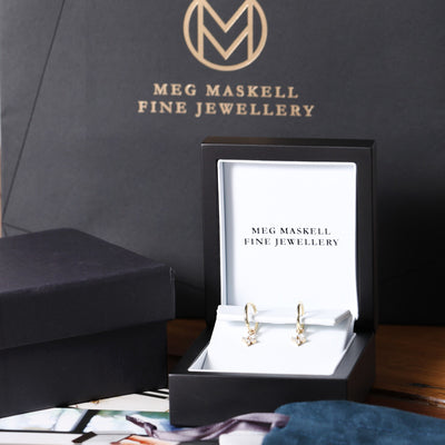 GT Custom Order - PEARL & ROCK CRYSTAL / HOOP EARRINGS I 9Ct YELLOW GOLD