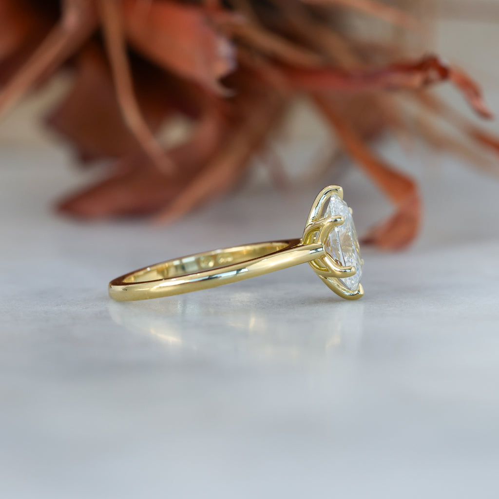 2ct oval cut diamond solitaire engagement ring