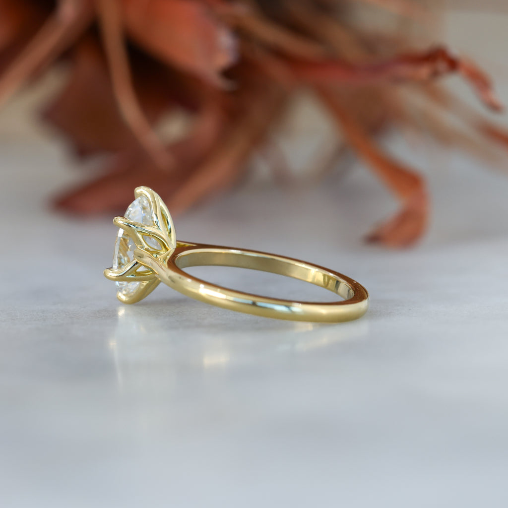 2ct oval cut diamond solitaire engagement ring