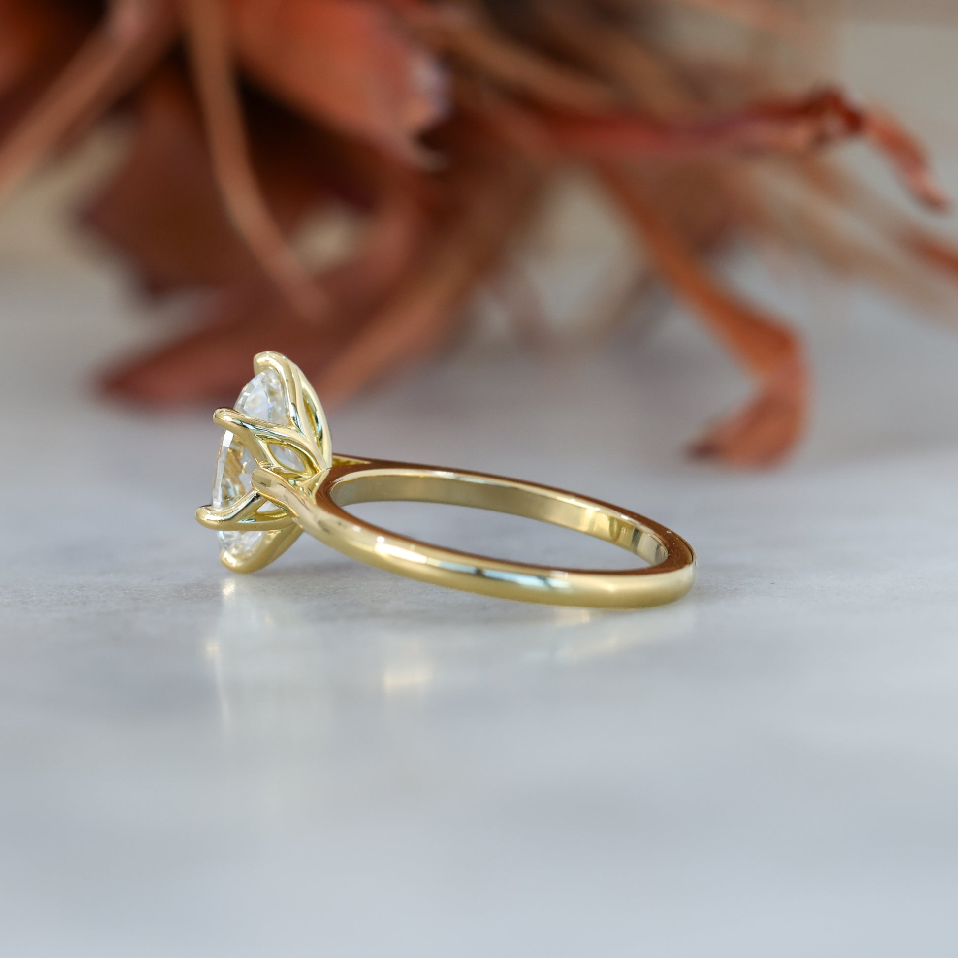 2ct oval cut diamond solitaire engagement ring