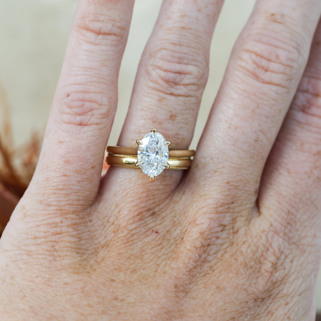 2ct oval cut diamond solitaire engagement ring