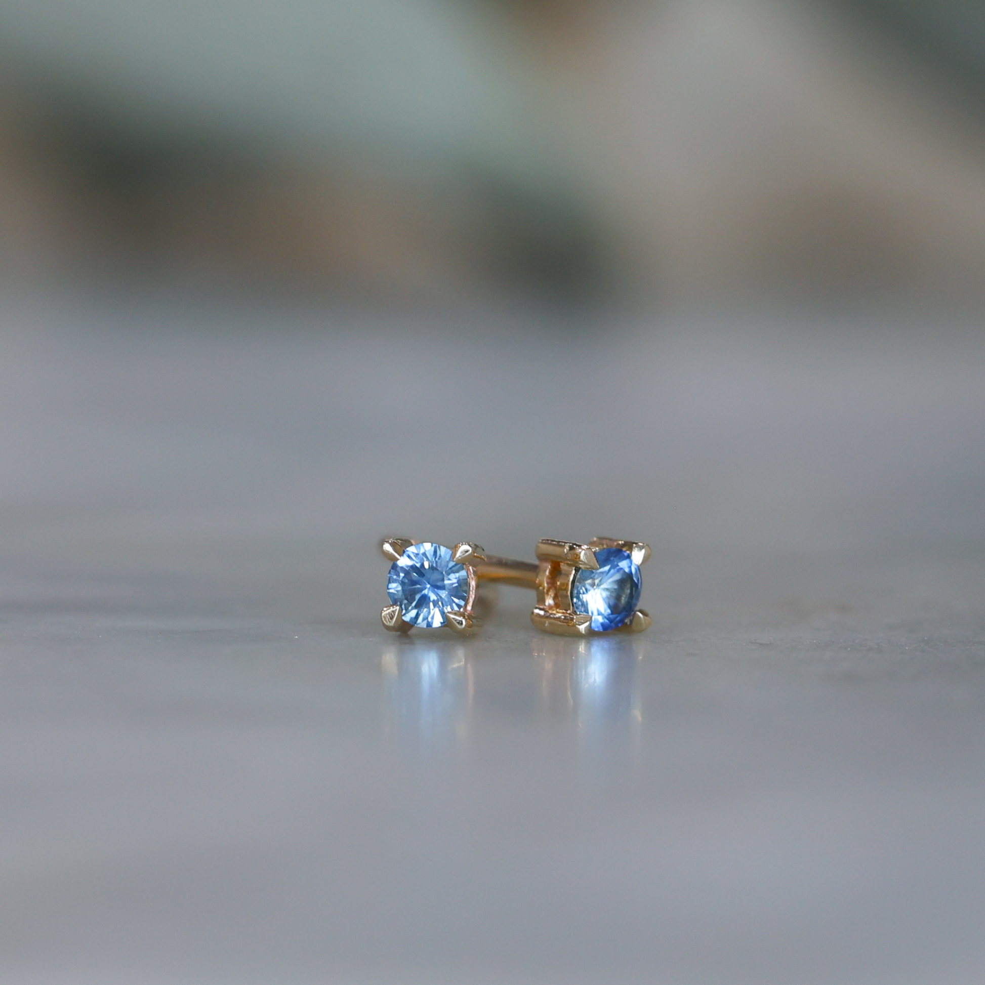 3mm Montana Sapphire Stud earrings