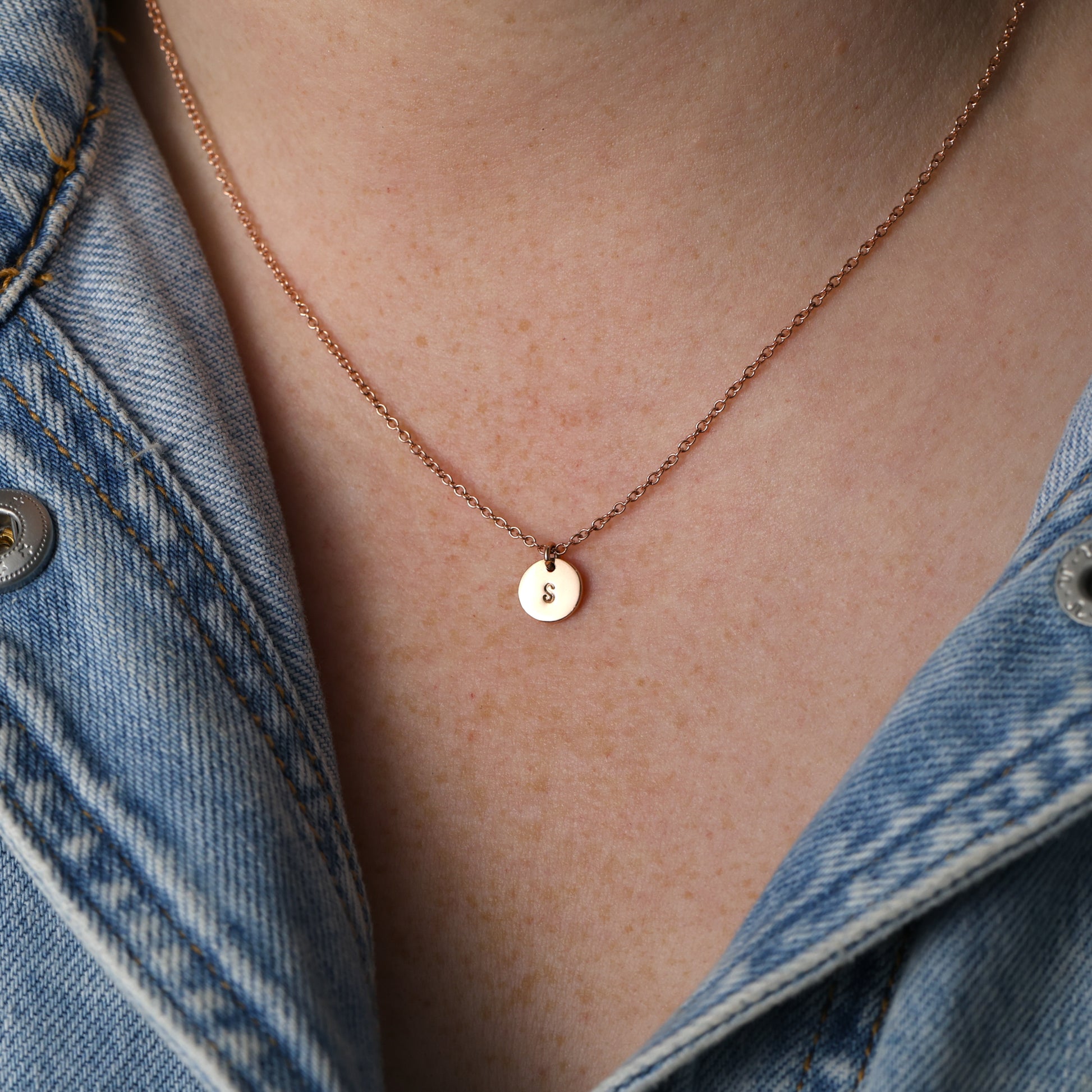 DISC INITIAL | 8MM NECKLACE