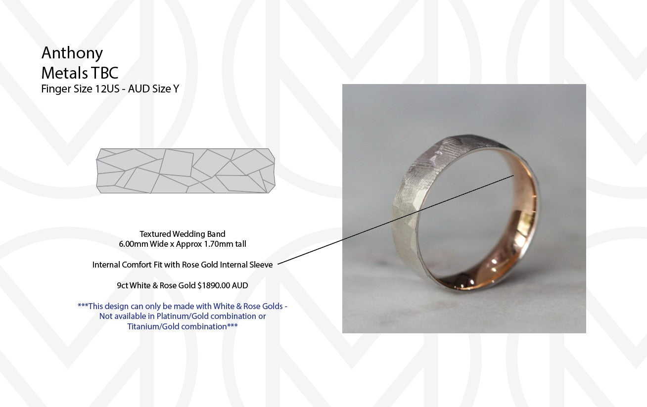 CUSTOM ORDER - RJ Wedding Bands