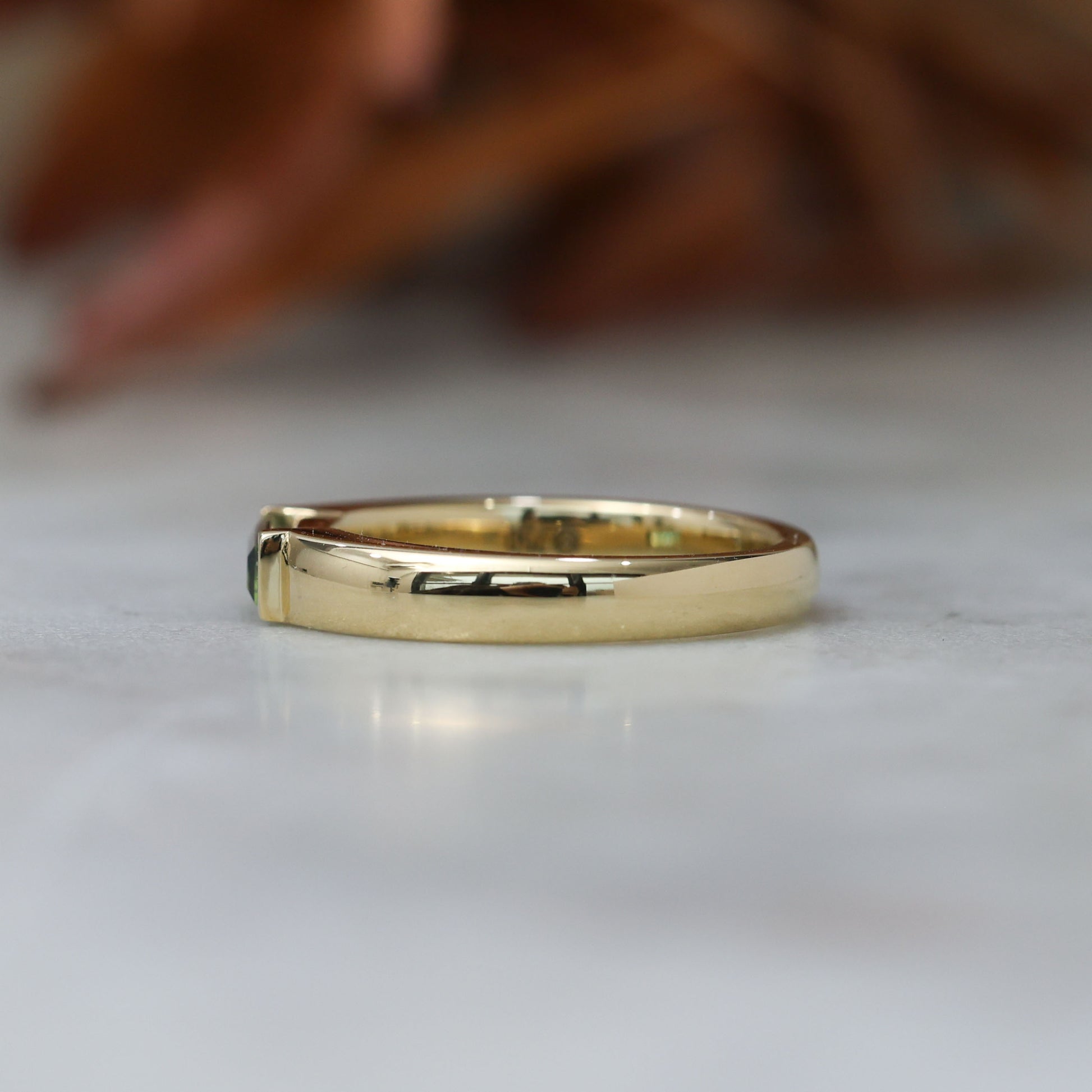 Australian Parti Sapphire Baguette Cut Signet Ring