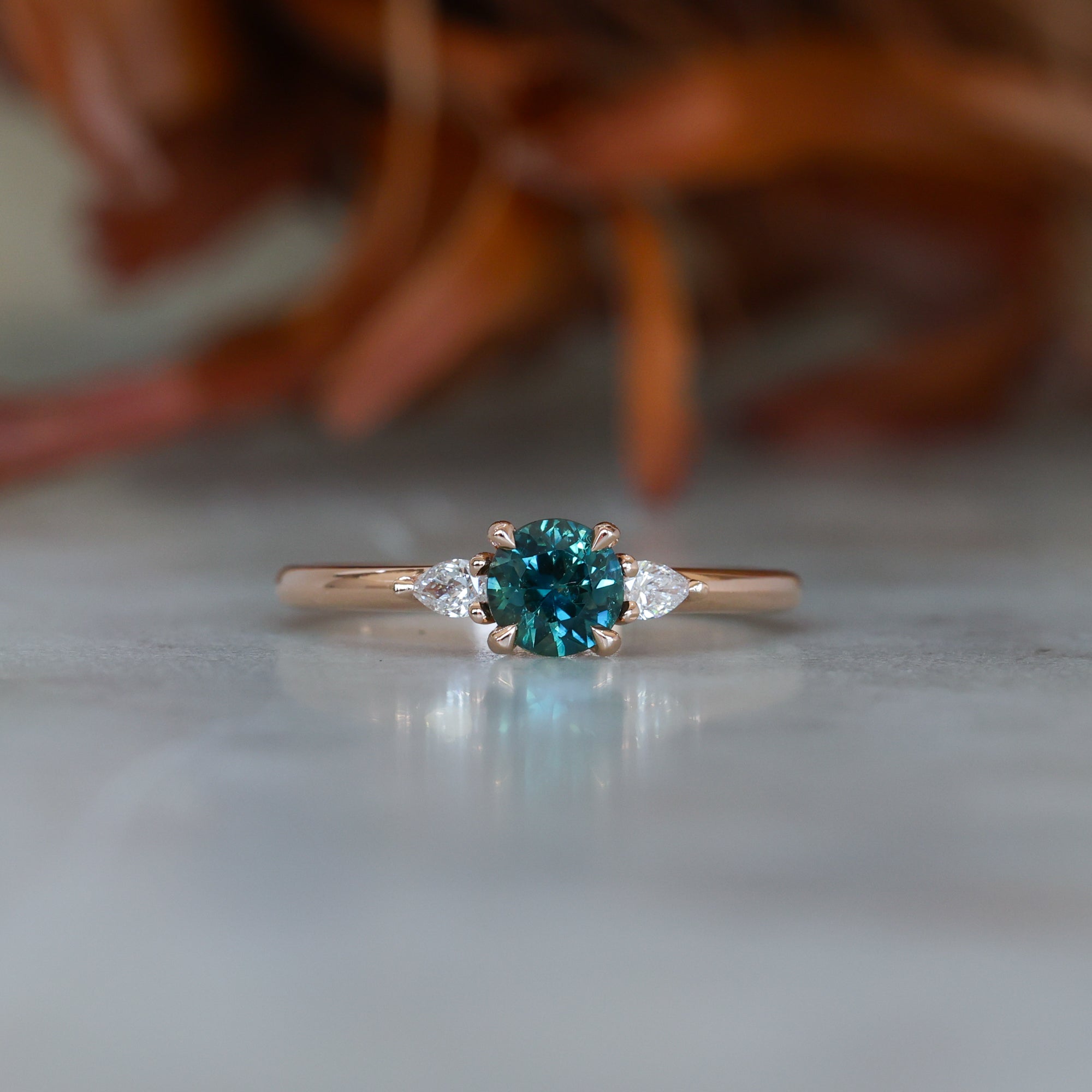 Australian Parti Sapphire engagement ring