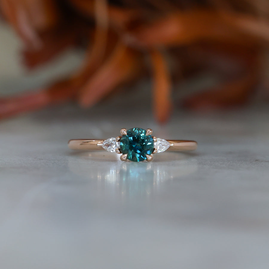 Australian Parti Sapphire engagement ring