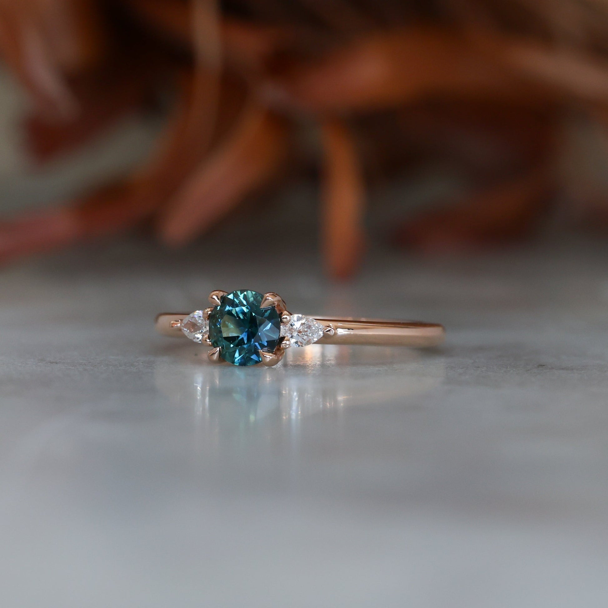 Australian Parti Sapphire engagement ring