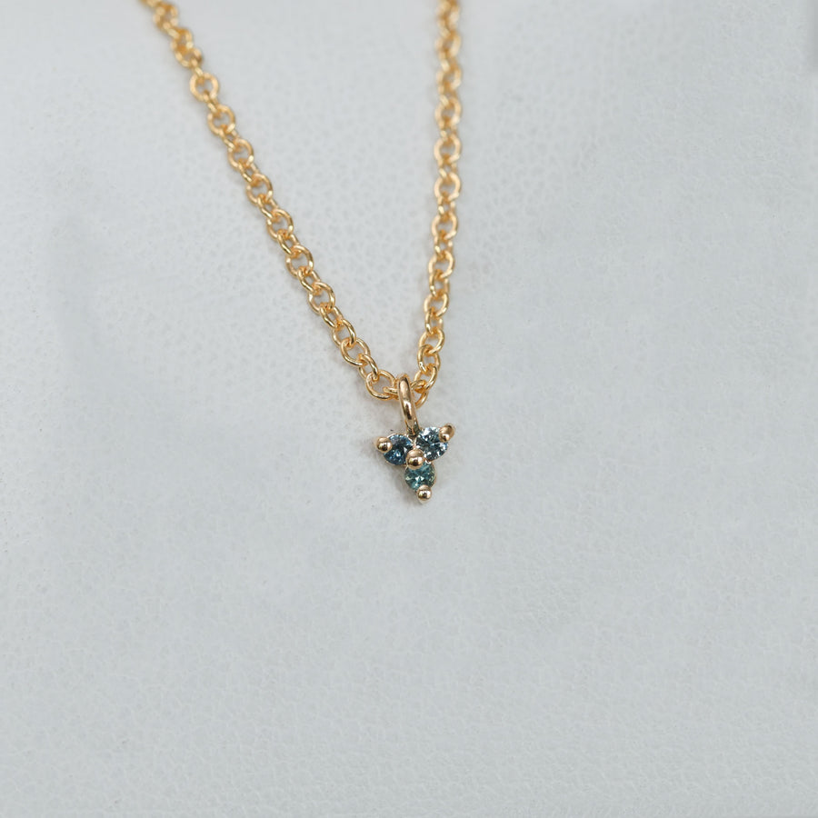 Australian Sapphire trio necklace