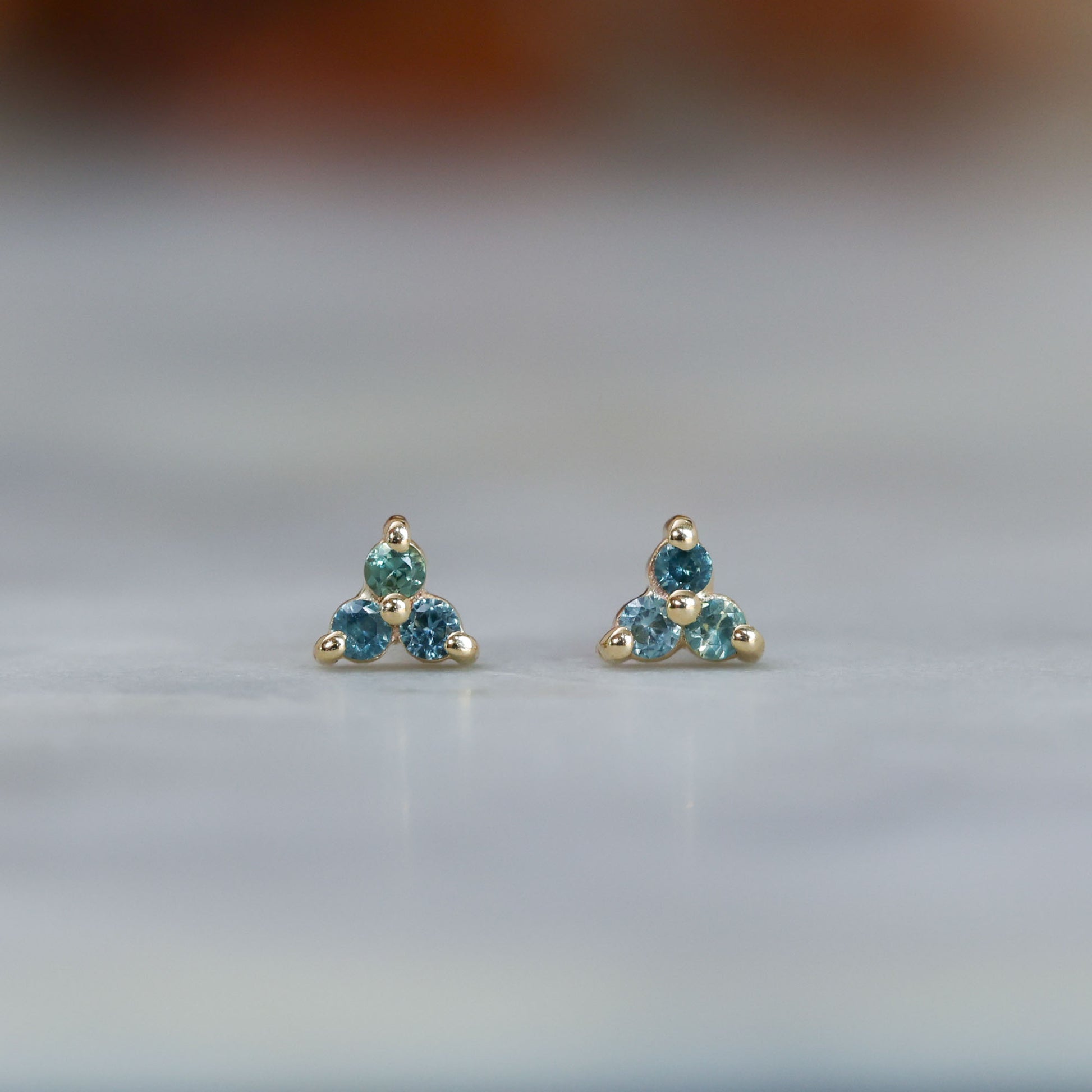 australian sapphire trio earrings