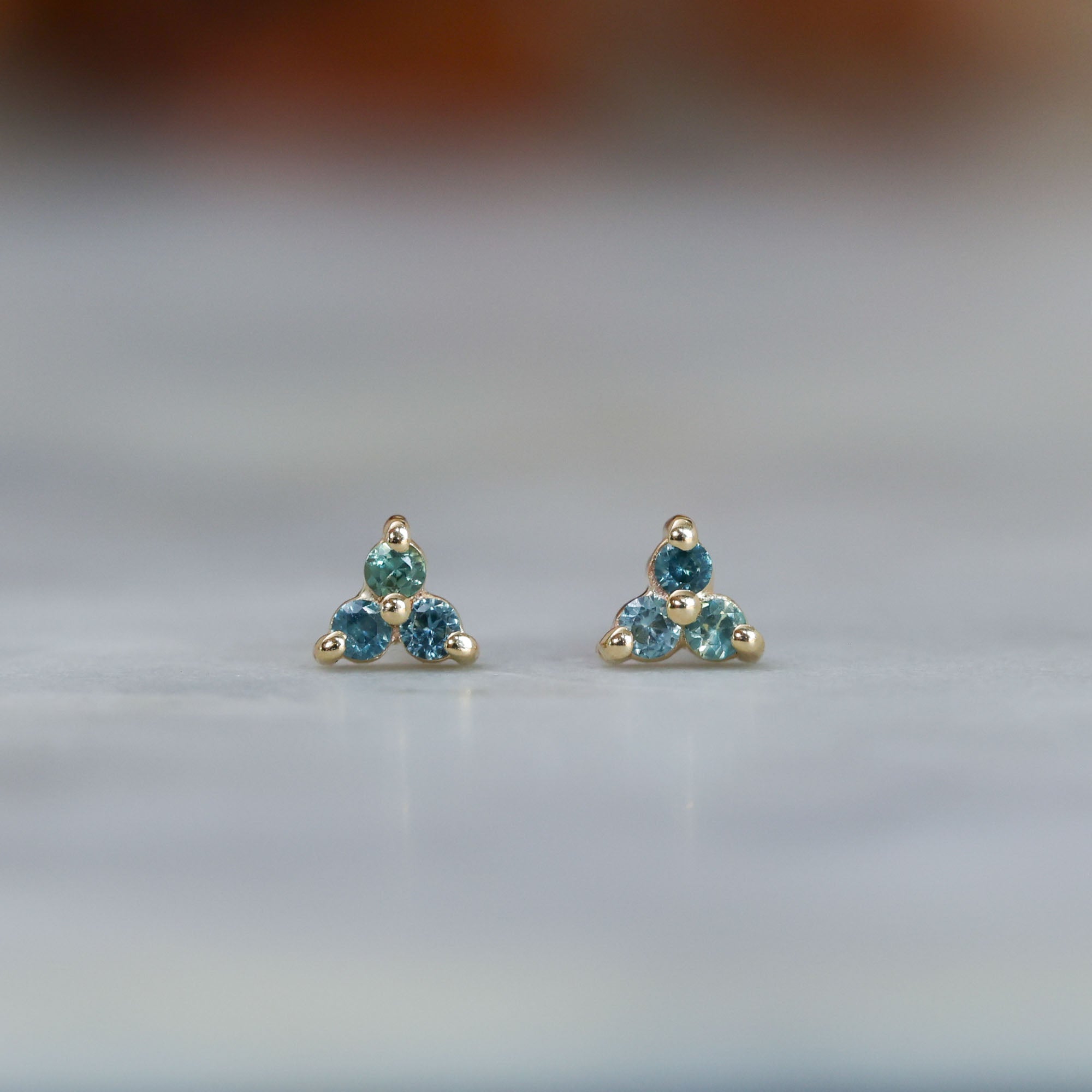australian sapphire trio earrings