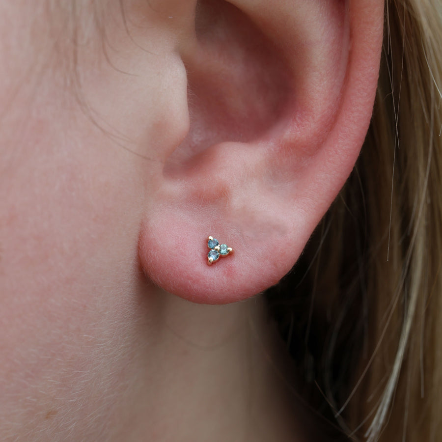australian sapphire trio earrings