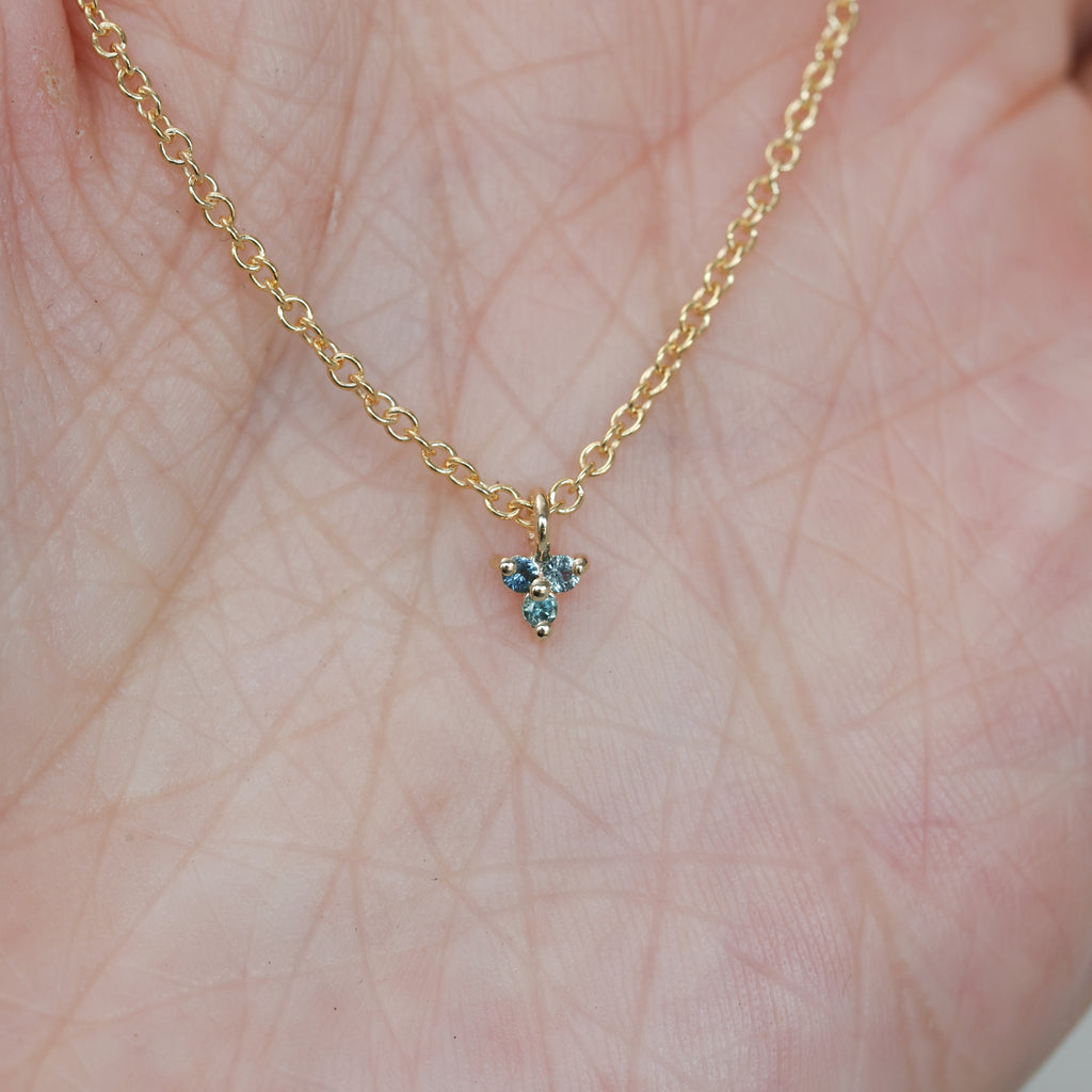 Australian Sapphire trio necklace