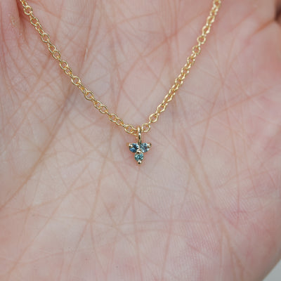 Australian Sapphire trio necklace