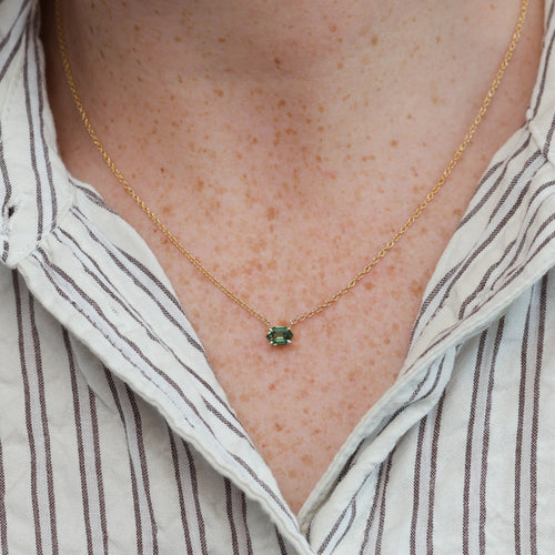 ELONGATED HEXAGON AUSTRALIAN SAPPHIRE | NECKLACE