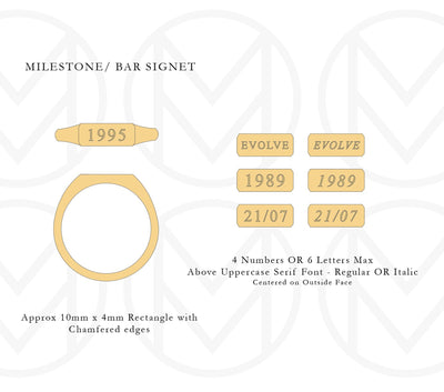 MILESTONE / BAR SIGNET RING