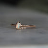 PETITE PEAR CUT OPAL / BEZEL RING