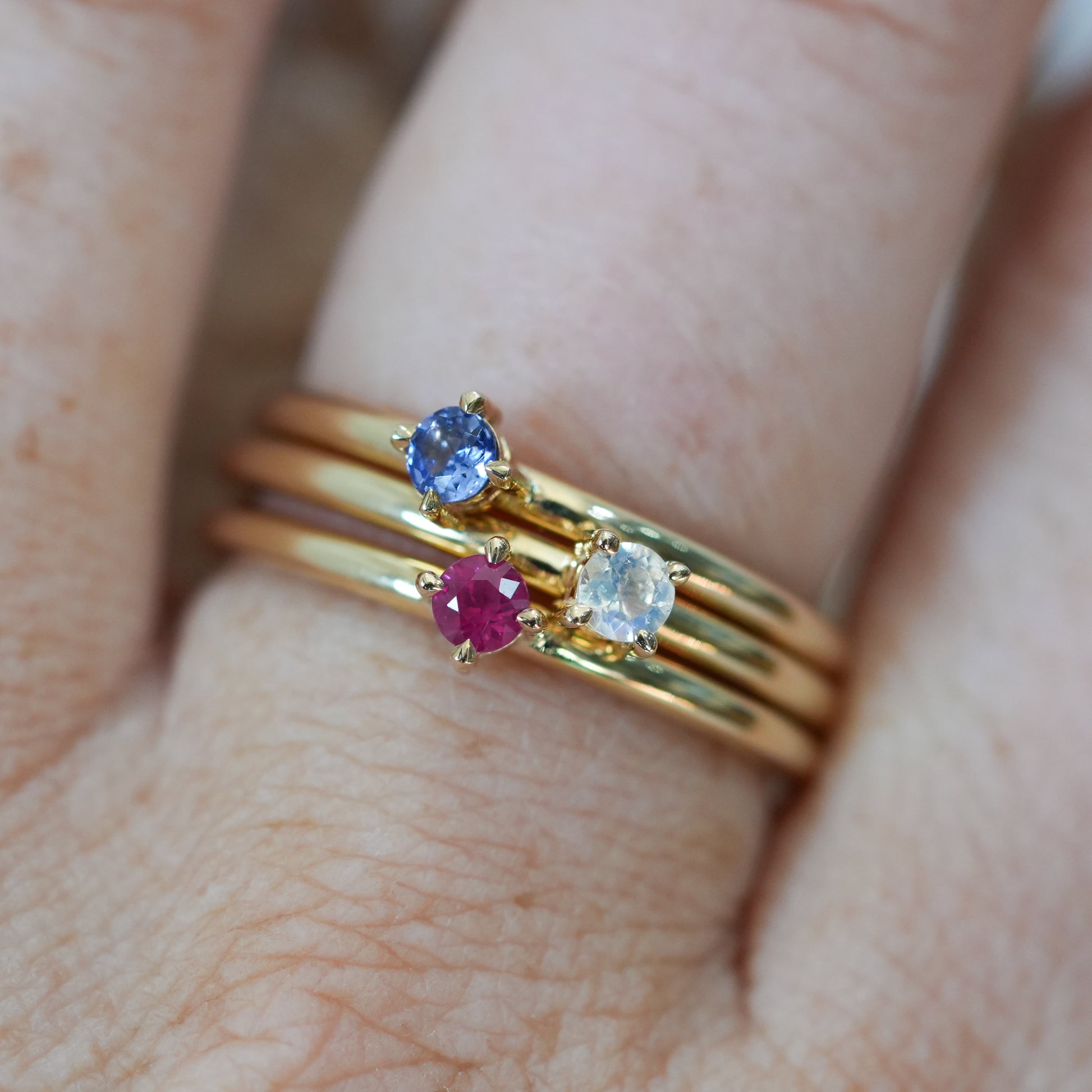 birthstone stack rings 