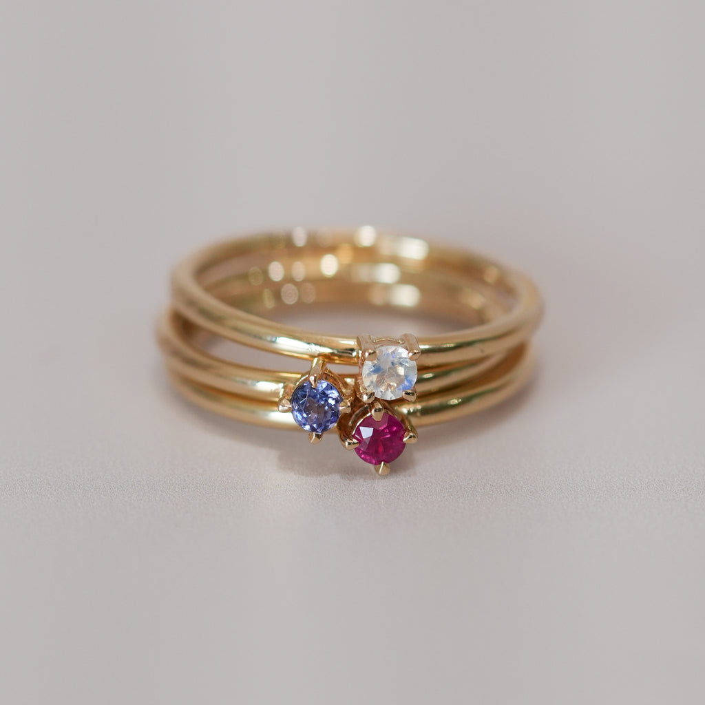 birthstone stack rings