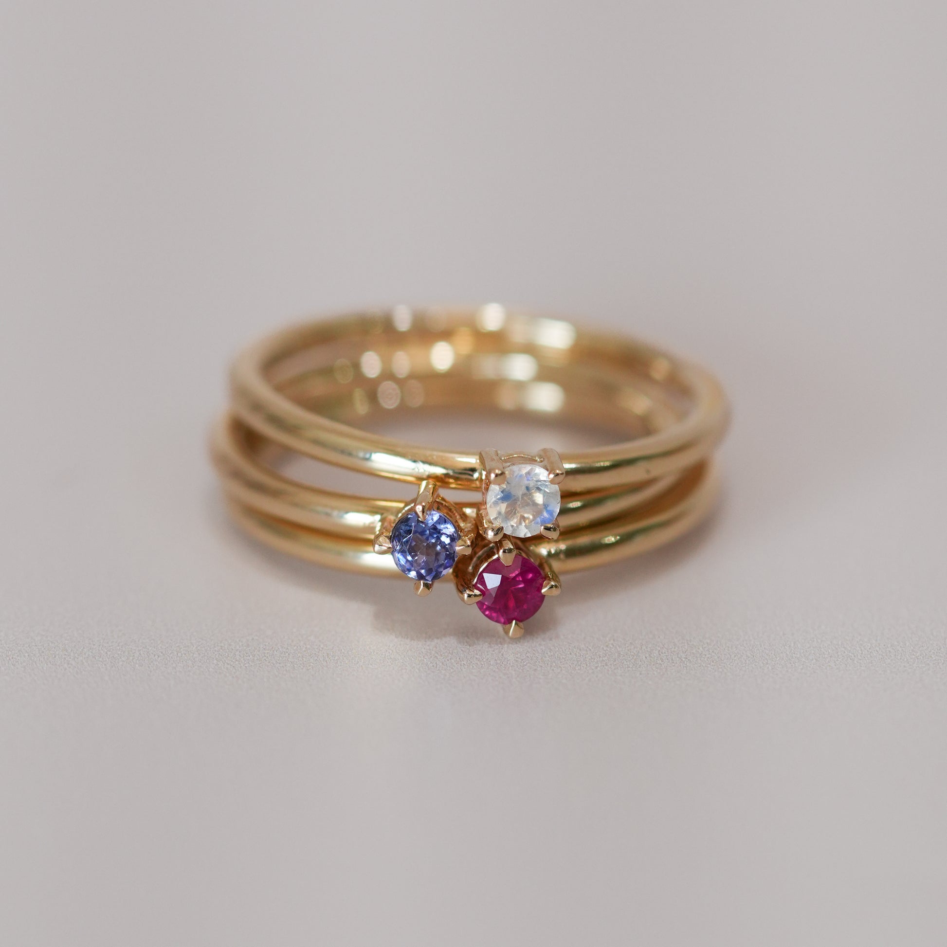 birthstone stack rings
