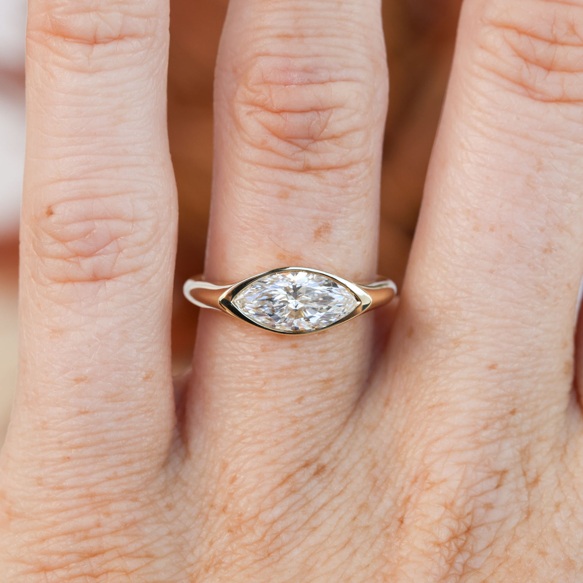 BRIDIE | 1.30CT MARQUISE CUT LAB DIAMOND ENGAGEMENT RING