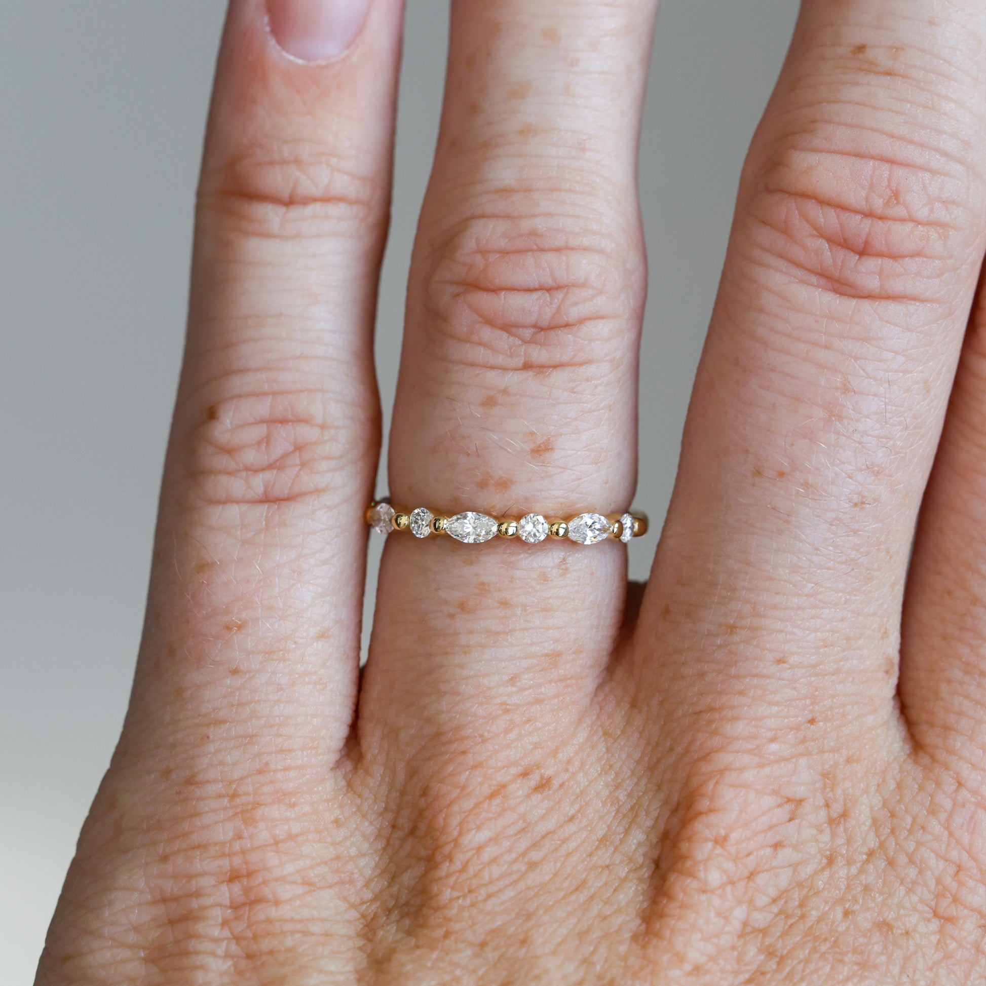 brooke diamond wedding band on hand