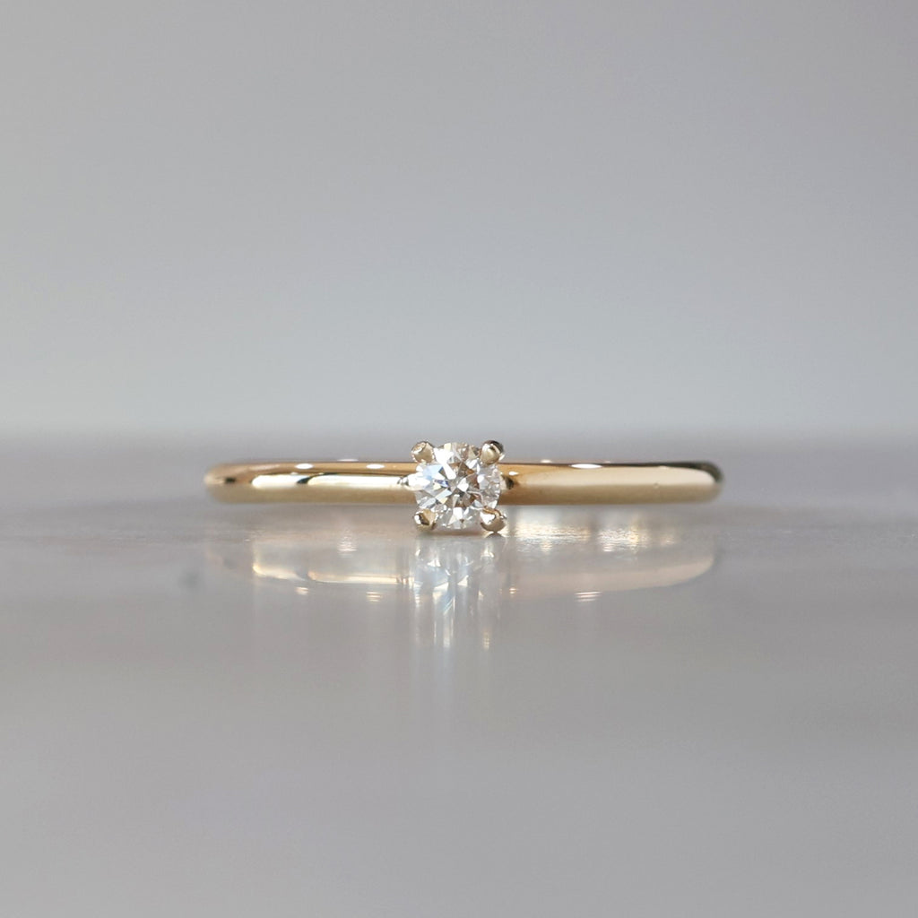 Champagne diamond stack ring