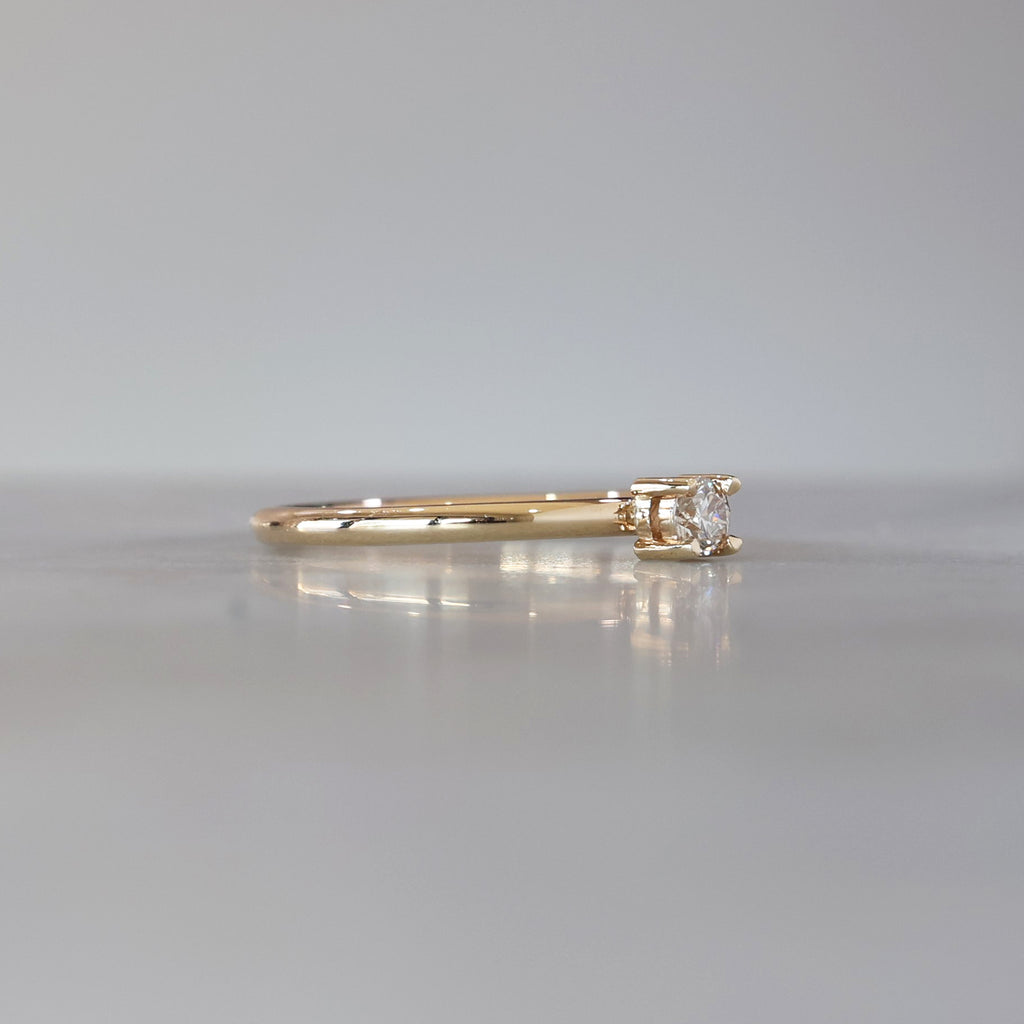 Champagne diamond stack ring
