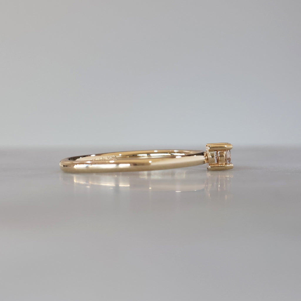 Champagne diamond stack ring