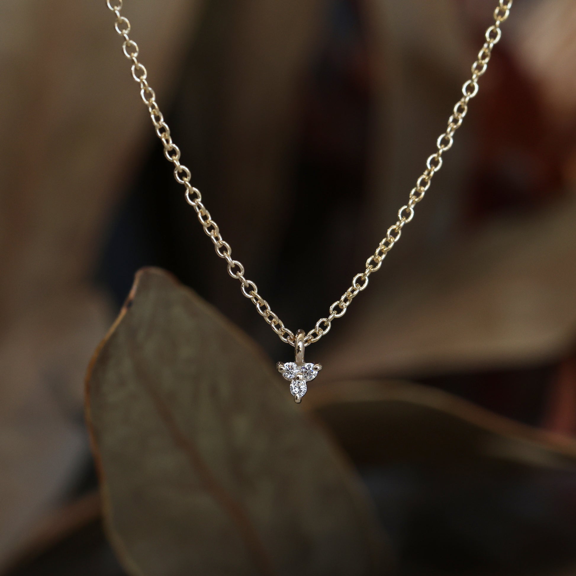 Diamond trio necklace
