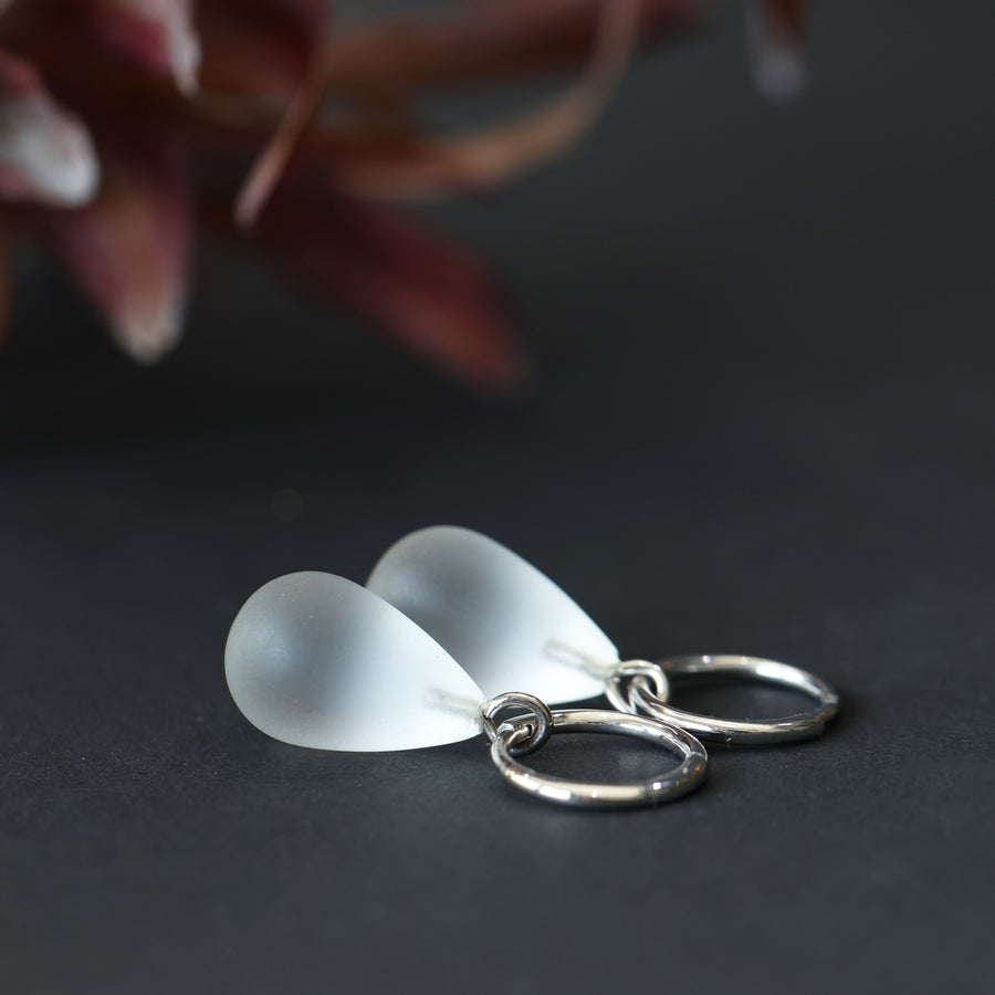 ROCK CRYSTAL / HOOP EARRINGS IIII