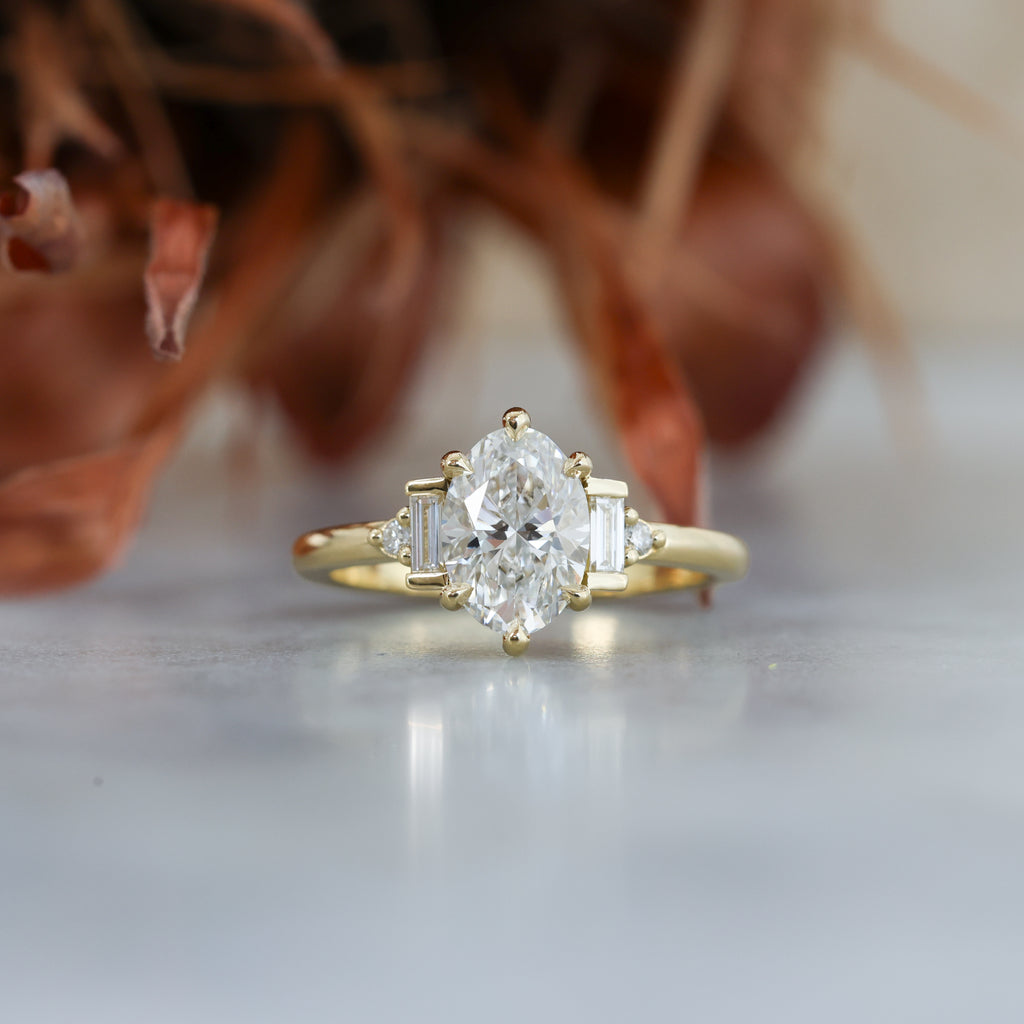 ELAINA | 1.51CT OVAL LAB DIAMOND ENGAGEMENT RING