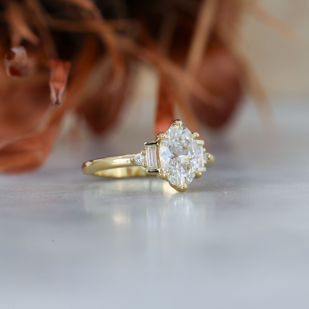 ELAINA | 1.51CT OVAL LAB DIAMOND ENGAGEMENT RING