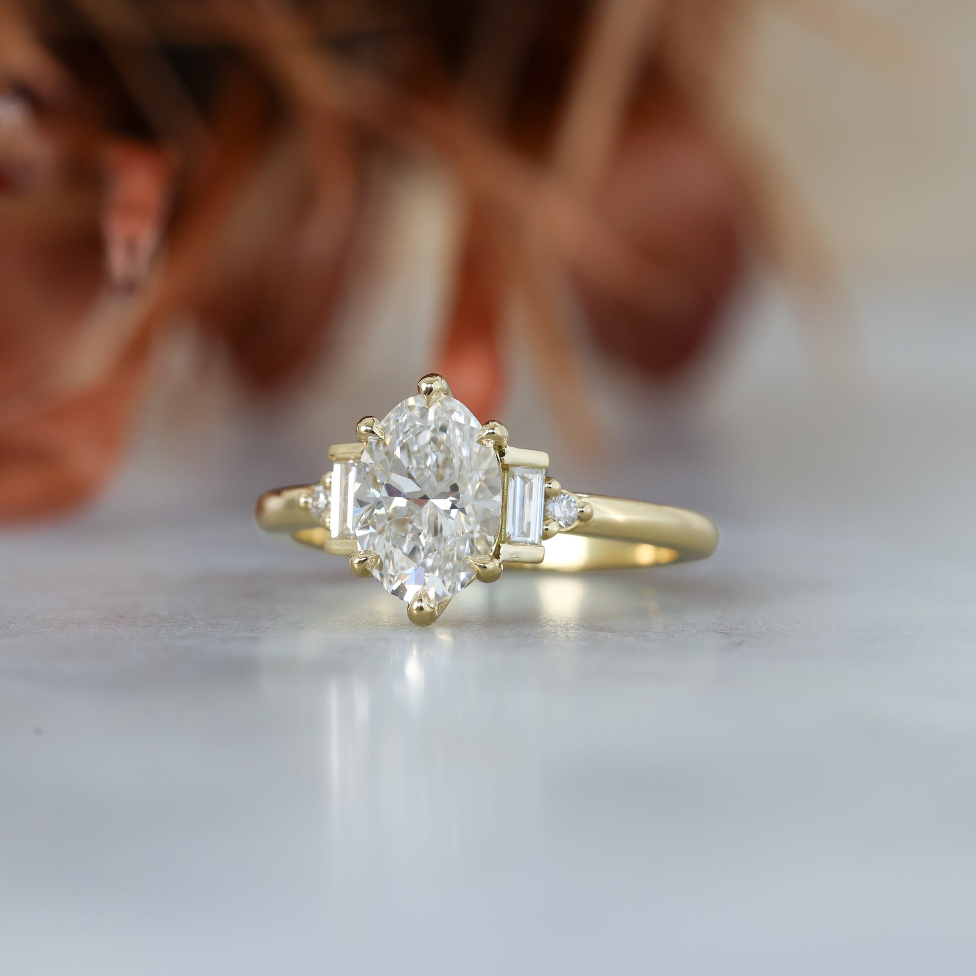 ELAINA | 1.51CT OVAL LAB DIAMOND ENGAGEMENT RING