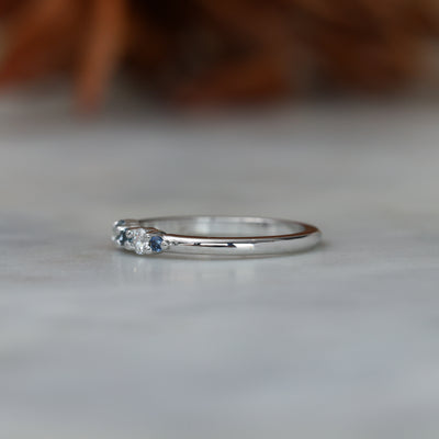 Eliza ring blue Ceylon sapphire and diamond fine jewellery ring