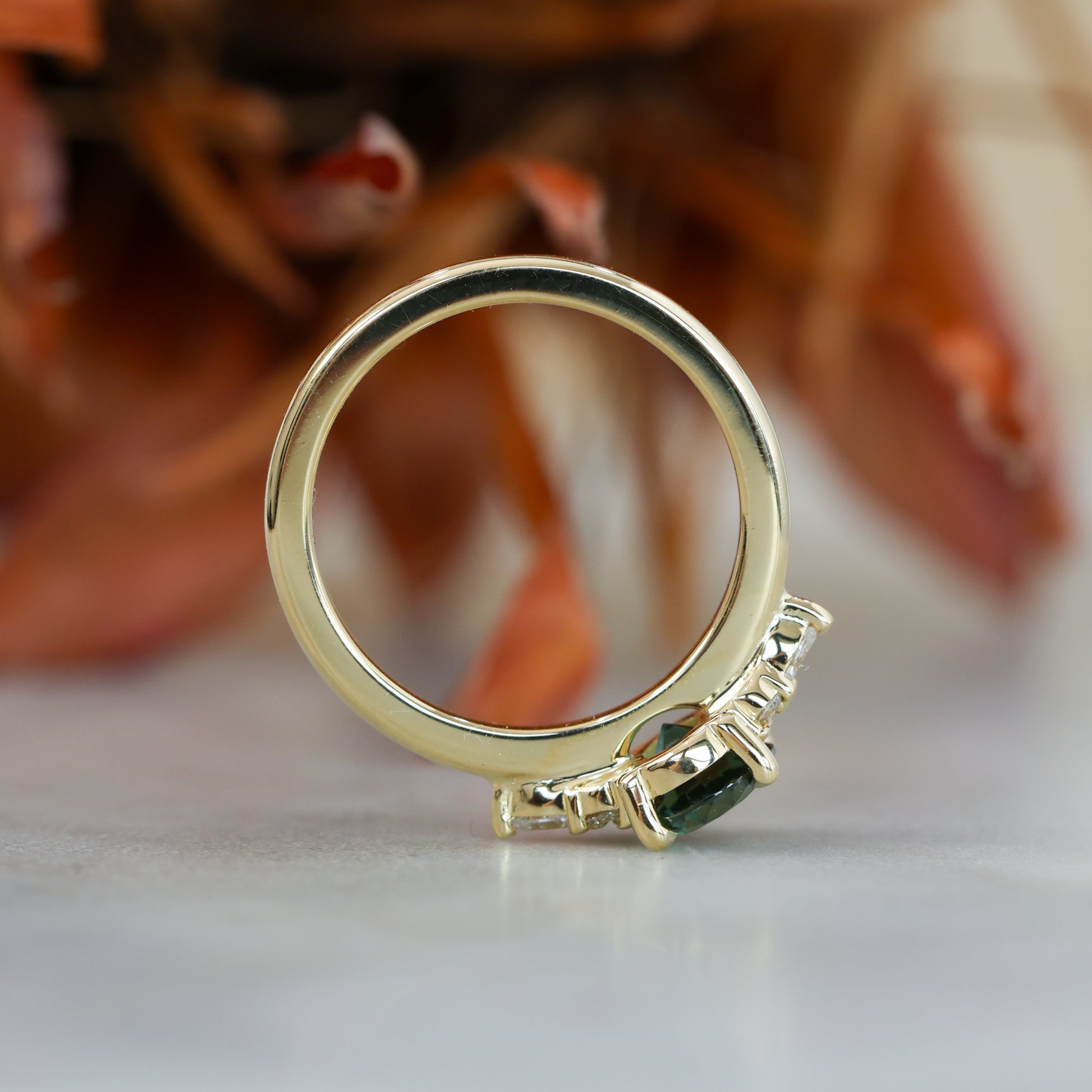 EMMA | 1.32ct OVAL CUT AUSTRALIAN PARTI SAPPHIRE ENGAGEMENT RING