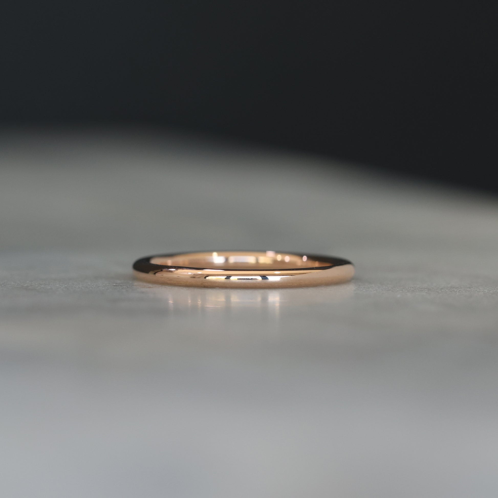 Flat diamond wedding band with diamond star details back view