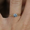 LOTUS / 0.69ct ROUND MONTANA SAPPHIRE 6 CLAW SOLITAIRE